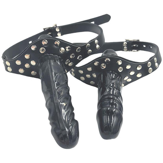 THORN GARDEN™ Double-ended black medical silicone dildo gag free shipping