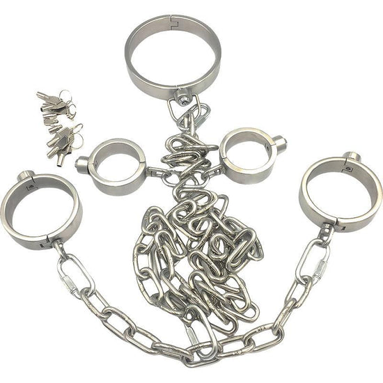 THORN GARDEN™ 3200g 2.5cm heigh Stainless Steel Hand, Foot and Neck Restraint Set