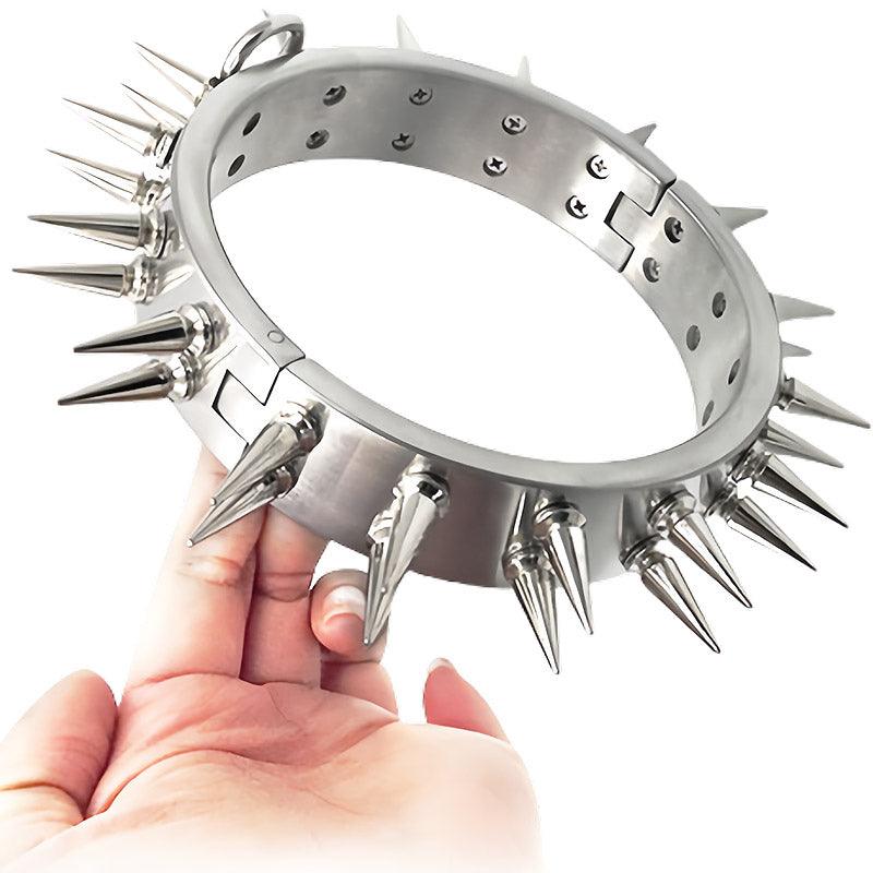 THORN GARDEN™ about 1.2kg 4cm high stainless steel bdsm collar and free shipping