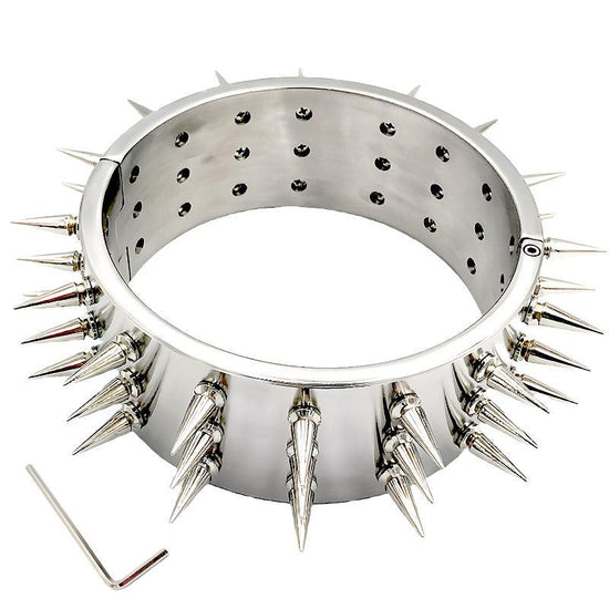 THORN GARDEN™ 1.8kg 6cm high stainless steel bdsm collar and free shipping
