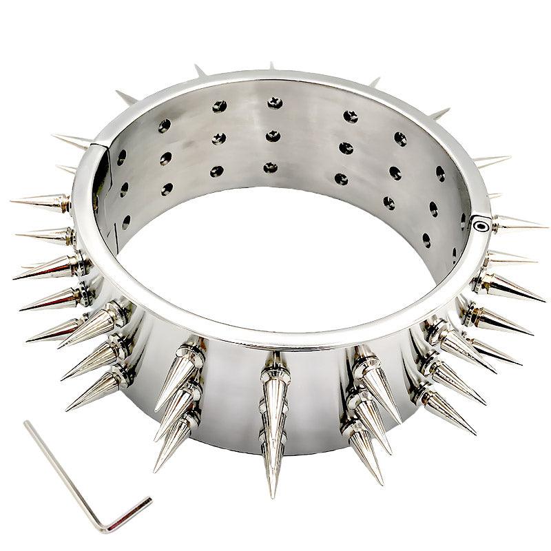 THORN GARDEN™ 1.8kg 6cm high stainless steel bdsm collar and free shipping