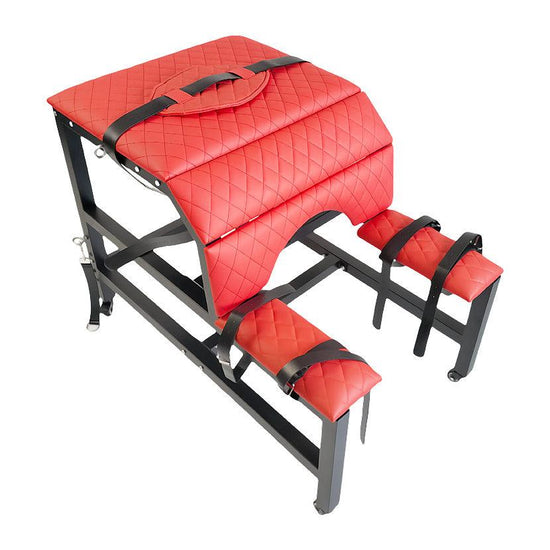 THORN GARDEN™ bdsm red leather spanking bench with wheels free shipping