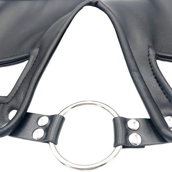 THORN GARDEN™ Leather Eye Mask Stainless Steel Split Ring Free Shipping
