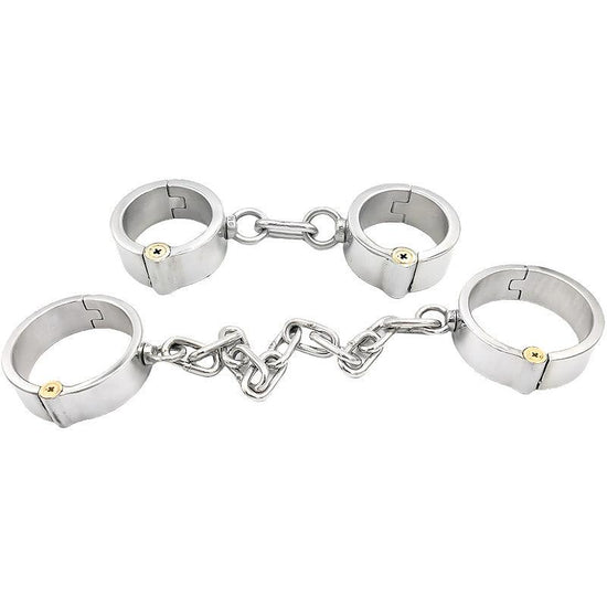 THORN GARDEN™ about 3000g 3cm heigh Stainless Steel Hand, Foot and Neck Restraint Set