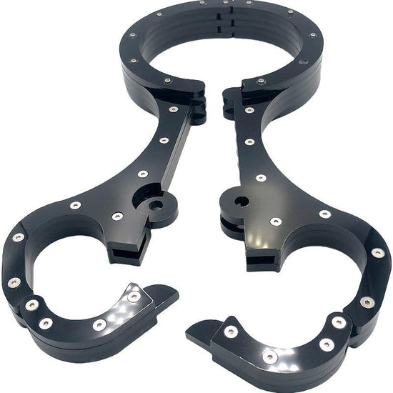 THORN GARDEN™ High-Quality Black Crystal Neck and Wrist Restraint for BDSM Play