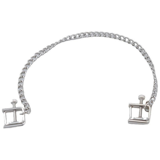 THORN GARDEN™ BDSM Stainless Steel Nipple Clamps with Chain Connecting