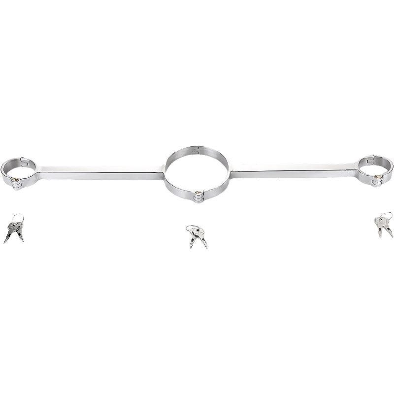 THORN GARDEN™ 1kg Hand and neck metal bondage cuffs free shipping