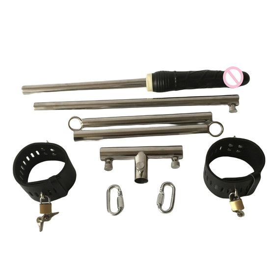 THORN GARDEN™ Professional Leather and Stainless Steel Punishment Bench with Adjustable Dildo Mount for BDSM