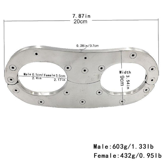 THORN GARDEN™ about 600g Stainless steel classical handcuffs with free shipping