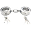 THORN GARDEN™ about 3kg 4cm high Stainless steel key opening handcuffs free shipping