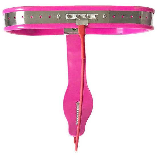 THORN GARDEN™ Pink single wire chastity belt for women, can be used with anal plug and vaginal plug