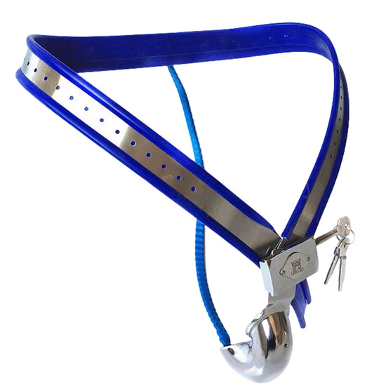 THORN GARDEN™ BDSM Stainless Steel Y-Type Male Chastity Cage with Anal Plug