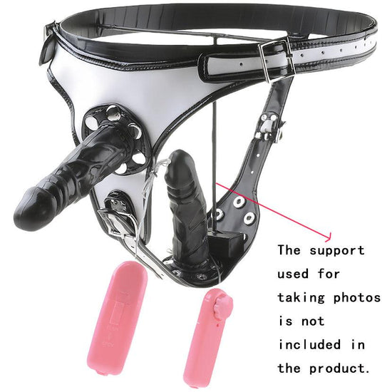 THORN GARDEN™ Detachable vibrating dildo leather pants free shipping