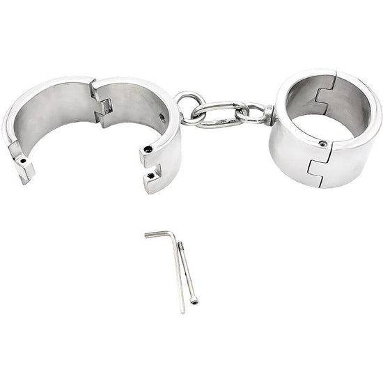 THORN GARDEN™ about 1kg 4cm high Stainless steel screw lock handcuffs with free shipping
