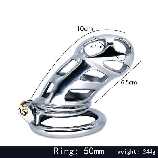 THORN GARDEN™ Cobra Arc Cage: Innovative Stainless Steel Chastity Solution for Pleasure!