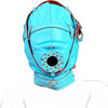 THORN GARDEN™ bondage Blue forced blowjob leather hood