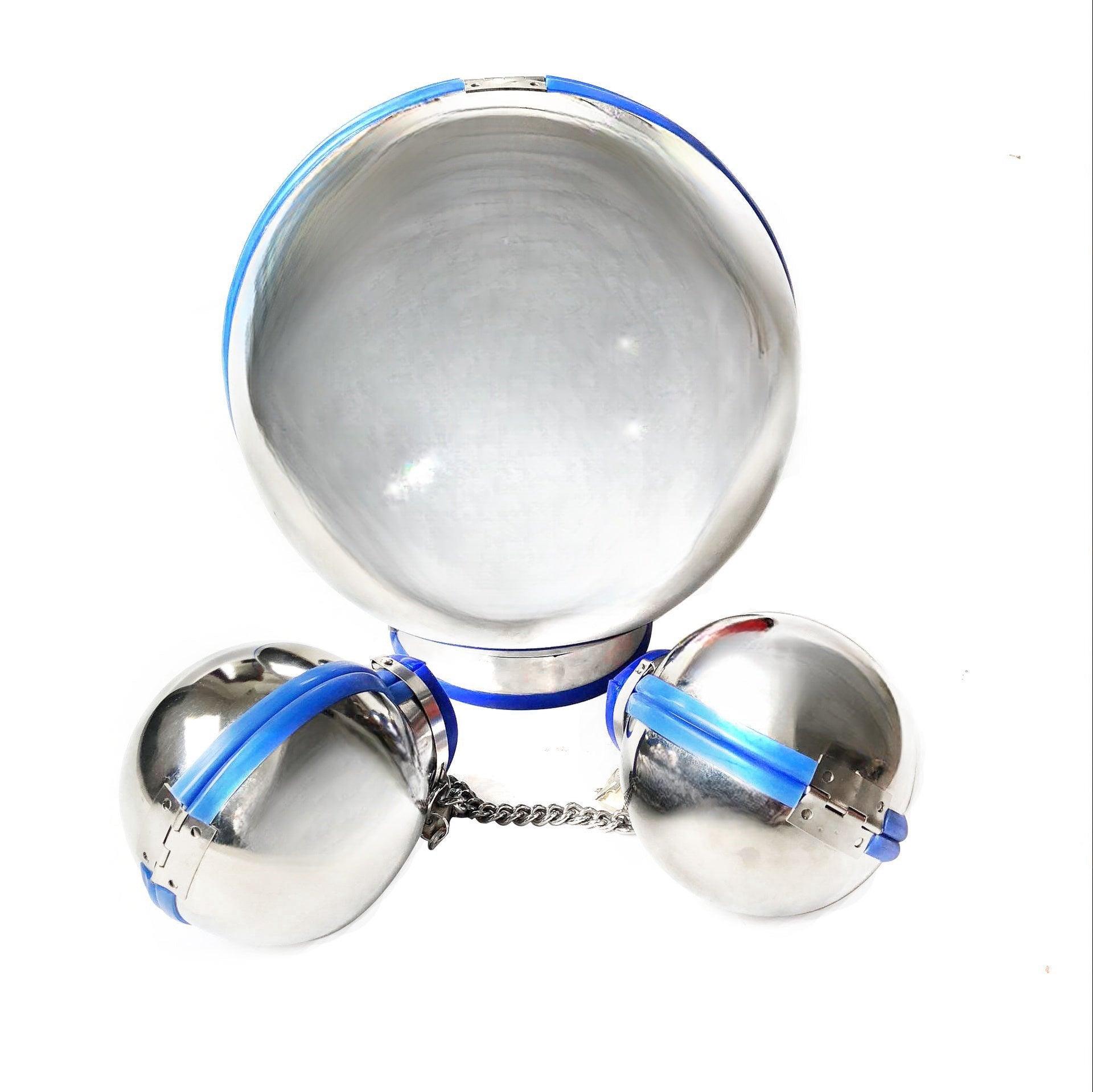 THORN GARDEN™ High-Quality 304 Stainless Steel Ball Gag Headgear & Handcuffs for BDSM