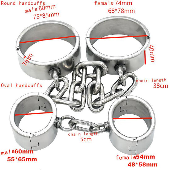THORN GARDEN™ 800g height 4cm bdsm stainless steel handcuffs and free shipping