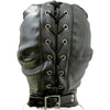 THORN GARDEN™ bondage Open Mouth and eye leather Hood free shipping