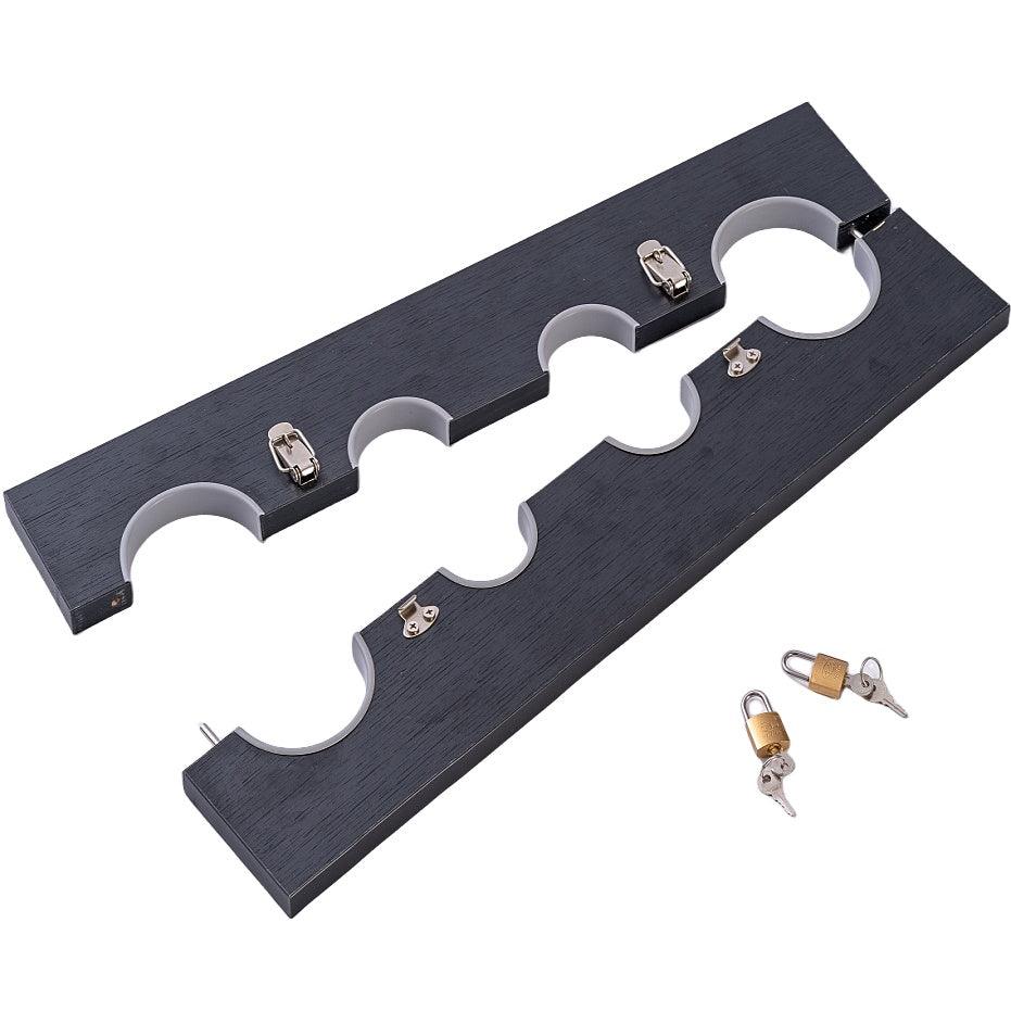 THORN GARDEN™ Black Wooden Shackles: Unleash Your Desires