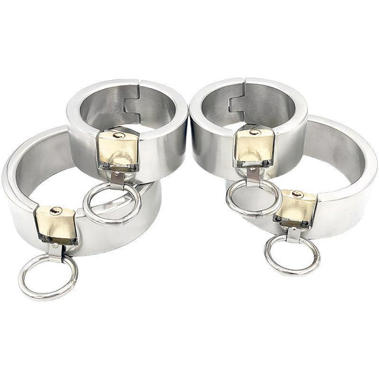 THORN GARDEN™ about 3600g 3cm heigh Stainless Steel Hand, Foot and Neck Restraint Set