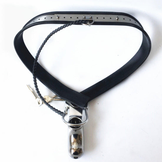 THORN GARDEN™ BDSM Stainless Steel Y-Type Male Chastity Device- Adjustable Waist Size