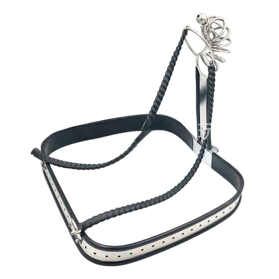 THORN GARDEN™ High-Quality Y-Style Male Chastity Belt with Urethral Sound - Secure Online Shopping