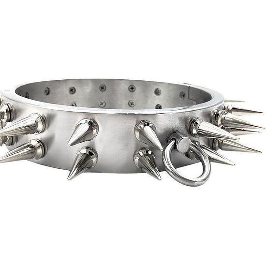 THORN GARDEN™ about 1.2kg 4cm high stainless steel bdsm collar and free shipping