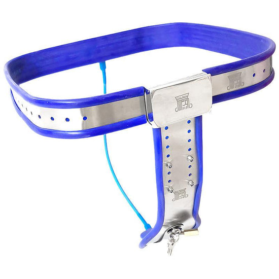 THORN GARDEN™ blue single wire chastity belt for women, can be used with anal plug and vaginal plug