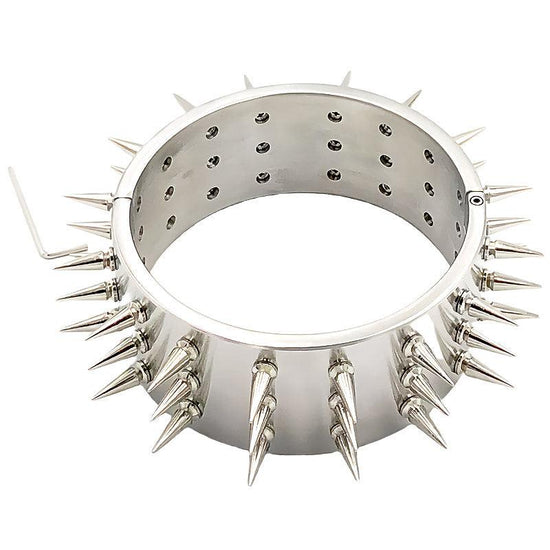 THORN GARDEN™ 1.8kg 6cm high stainless steel bdsm collar and free shipping