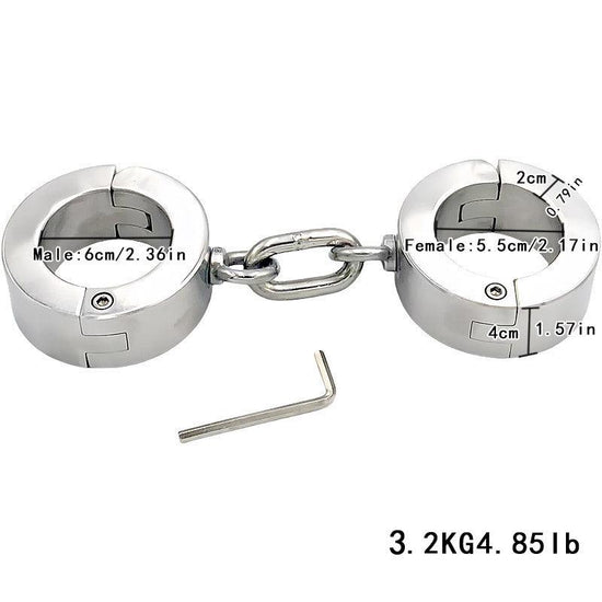 THORN GARDEN™ 3.2kg 4cm high Stainless steel screw lock handcuffs with free shipping