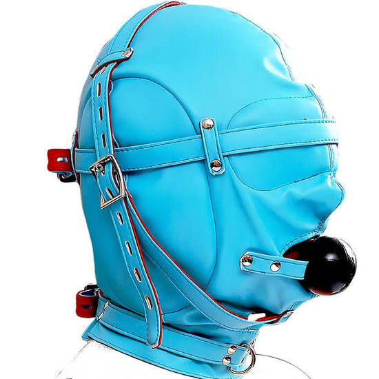 THORN GARDEN™ bdsm Blue hood with oral ball free shipping