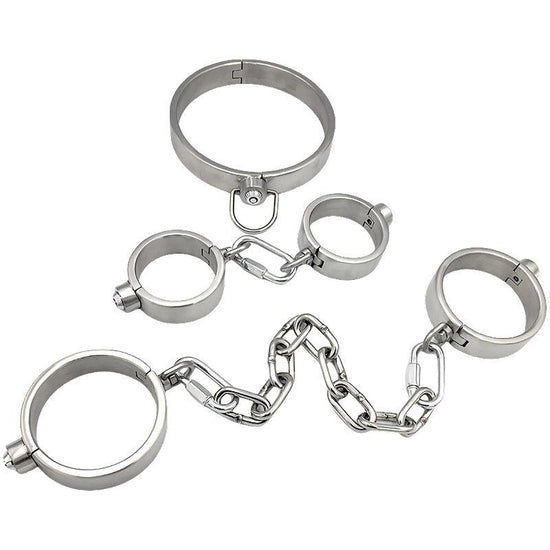 THORN GARDEN™ 2200g 2.5cm heigh Stainless Steel Hand, Foot and Neck Restraint Set