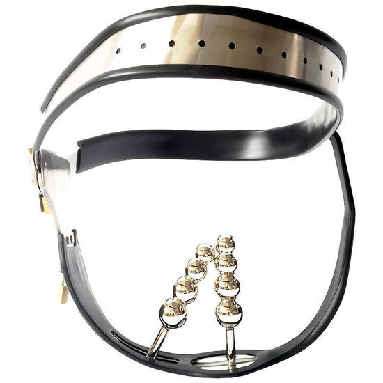 THORN GARDEN™ female chastity belt with lock and anal plug and vaginal plug