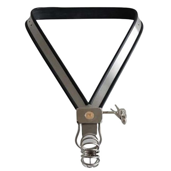 THORN GARDEN™ High-Quality Stainless Steel Y-Type Male Chastity Device with 9 cm Cock Cage and Adjustable Waistband