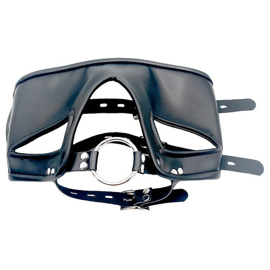 THORN GARDEN™ Leather Eye Mask Stainless Steel Split Ring Free Shipping