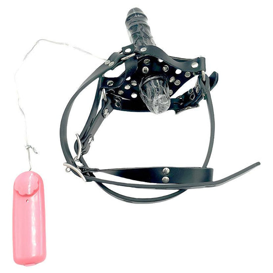 THORN GARDEN™ Double-ended vibrating silicone dildo mouth gag with free shipping