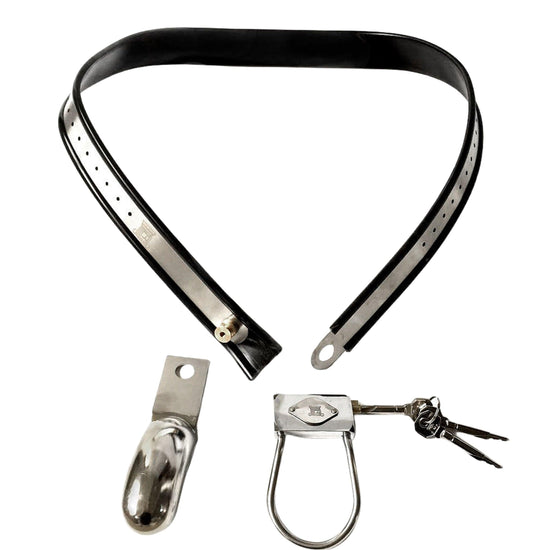 THORN GARDEN™ High-Quality Stainless Steel Y-Type Male Chastity Device with Lock