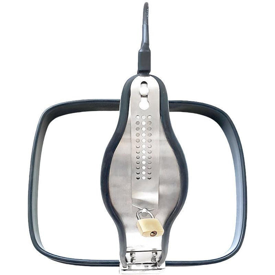 THORN GARDEN™ black single wire chastity belt for women, can be used with anal plug and vaginal plug