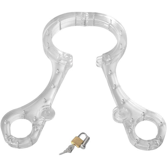 THORN GARDEN™ transparent wrist and neck restraint pillory free shipping