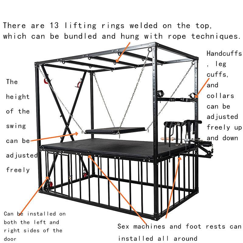 THORN GARDEN™ bdsm cage bed with sex machine - Free Shipping