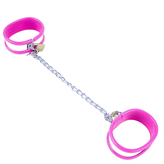 THORN GARDEN™ High-Quality Stainless Steel Ankle Cuffs with Chain Attachment for BDSM Play