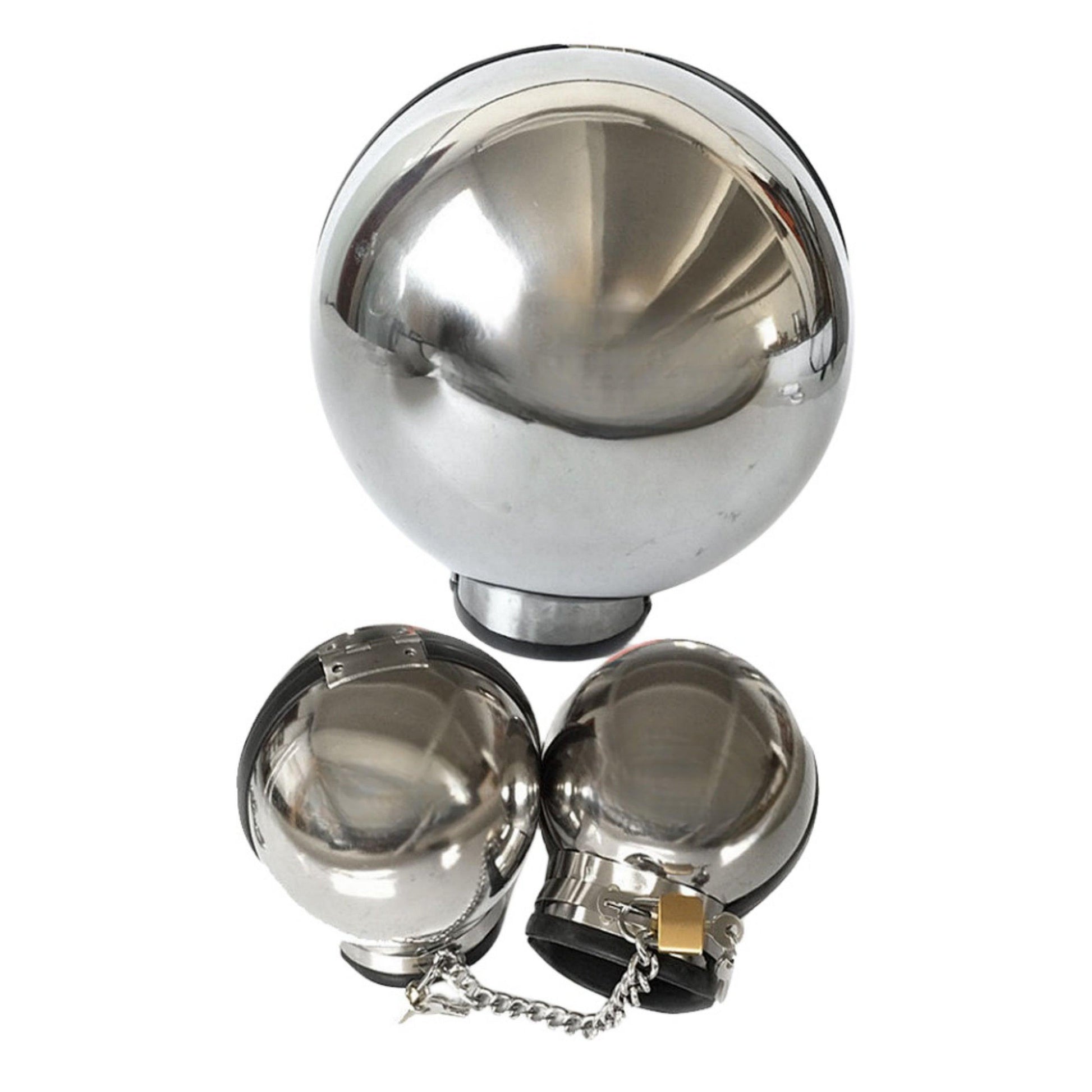 THORN GARDEN™ High-Quality 304 Stainless Steel Ball Gag Headgear & Handcuffs for BDSM