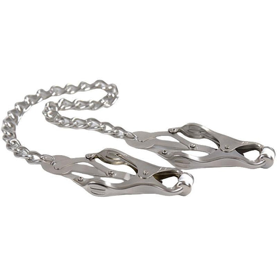 THORN GARDEN™ Butterfly Nipple Clamps with Locking Chain free shipping