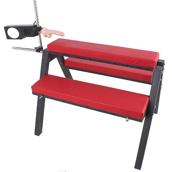THORN GARDEN™ red leather bdsm horse bench- free shipping