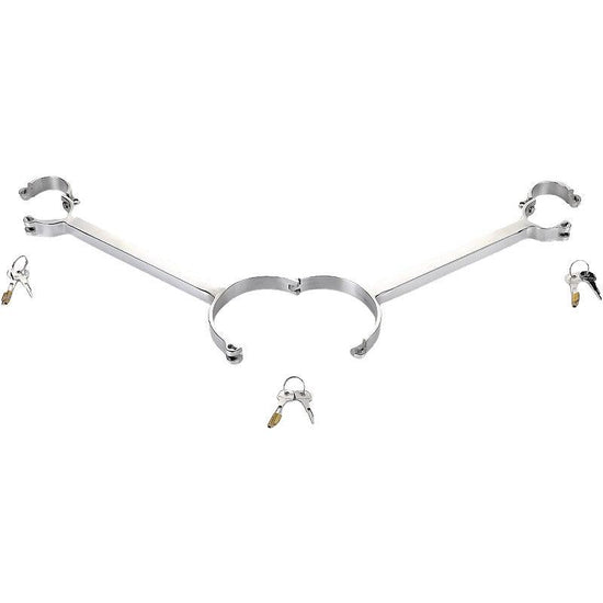 THORN GARDEN™ 1kg Hand and neck metal bondage cuffs free shipping