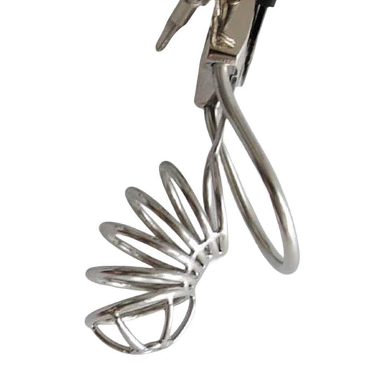 THORN GARDEN™ High-Quality Stainless Steel Y-Type Male Chastity Device with 9 cm Cock Cage and Adjustable Waistband