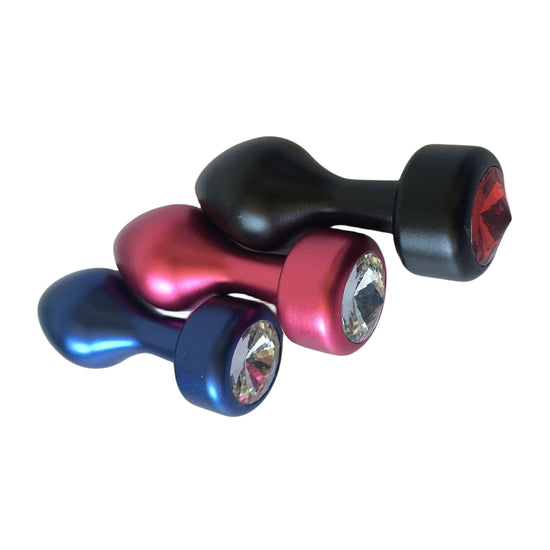 THORN GARDEN™ Colorful Stainless Steel Anal Plugs - 304 Non-Rust Material, 2.8cm Diameter, 8.1cm Insertable Length, Available in Red, Black, Blue Options