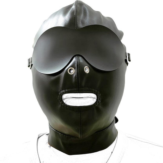 THORN GARDEN™ bdsm leather Hood with eye mask free shipping