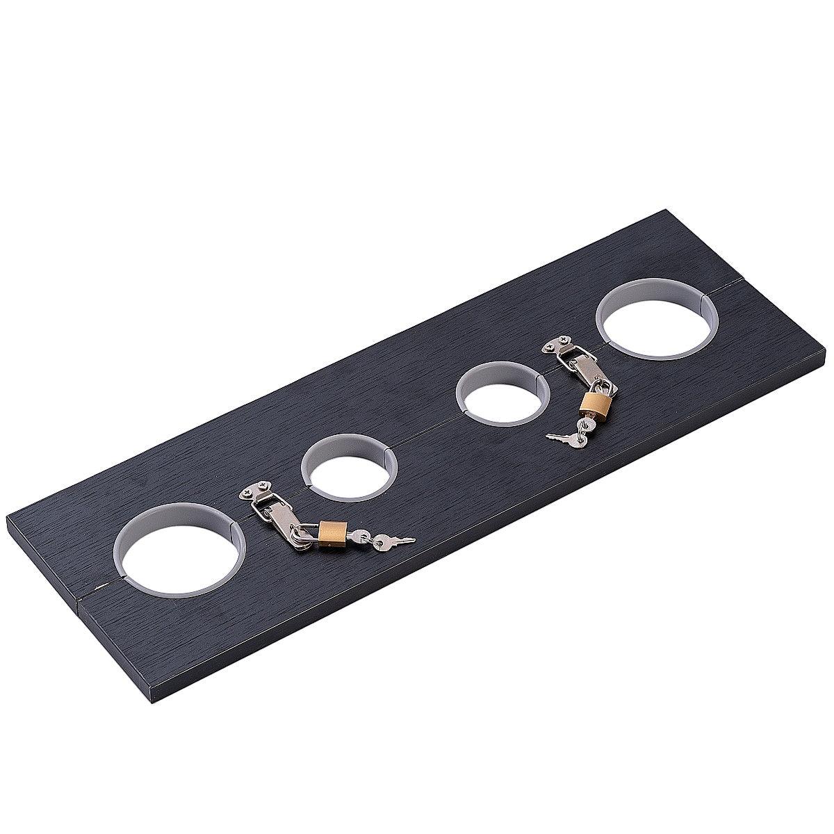 THORN GARDEN™ Black Wooden Shackles: Unleash Your Desires